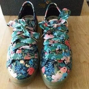 Keds x Rifle Paper Co triple kick sneakers